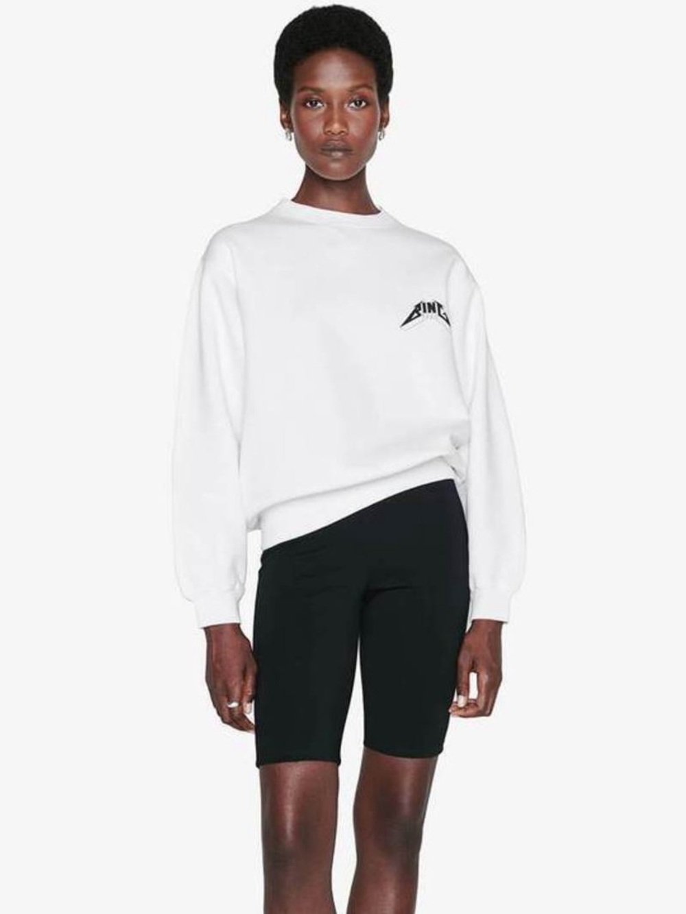 Anine Bing White Crewneck Sweatshirt - World Tour